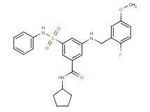 3-(anilinosulfonyl)-N-cyclopentyl-5-[(2-fluoro-5-methoxybenzyl)amino]benzamide