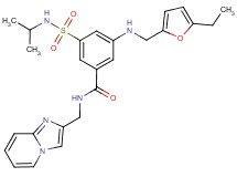 3-{[(5-ethyl-2-furyl)methyl]amino}-N-(imidazo[1,2-a]pyridin-2-ylmethyl)-5-[(isopropylamino)sulfonyl]benzamide