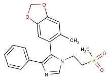 5-(6-methyl-1,3-benzodioxol-5-yl)-1-[2-(methylsulfonyl)ethyl]-4-phenyl-1H-imidazole