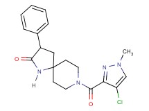 8-[(4-chloro-1-methyl-1H-pyrazol-3-yl)carbonyl]-3-phenyl-1,8-diazaspiro[4.5]decan-2-one
