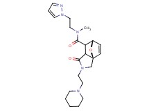 (3aR*,6S*)-N-methyl-1-oxo-2-(2-piperidin-1-ylethyl)-N-[2-(1H-pyrazol-1-yl)ethyl]-1,2,3,6,7,7a-hexahydro-3a,6-epoxyisoindole-7-carboxamide