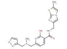 2-hydroxy-6-{[(3-isoxazolylmethyl)(methyl)amino]methyl}-N-[(2-methylimidazo[2,1-b][1,3]thiazol-6-yl)methyl]nicotinamide