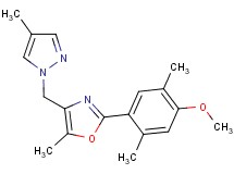 2-(4-methoxy-2,5-dimethylphenyl)-5-methyl-4-[(4-methyl-1H-pyrazol-1-yl)methyl]-1,3-oxazole