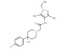 2-[4-(4-chlorophenyl)-4-hydroxypiperidin-1-yl]-N-(1-ethyl-3,5-dimethyl-1H-pyrazol-4-yl)acetamide