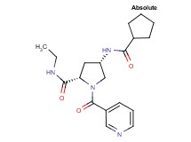 (4S)-4-[(cyclopentylcarbonyl)amino]-N-ethyl-1-(pyridin-3-ylcarbonyl)-L-prolinamide