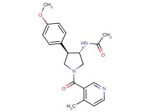 N-{(3S*,4R*)-4-(4-methoxyphenyl)-1-[(4-methyl-3-pyridinyl)carbonyl]-3-pyrrolidinyl}acetamide