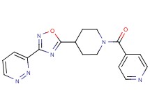3-[5-(1-isonicotinoyl-4-piperidinyl)-1,2,4-oxadiazol-3-yl]pyridazine