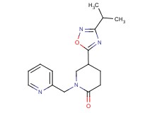 5-(3-isopropyl-1,2,4-oxadiazol-5-yl)-1-(2-pyridinylmethyl)-2-piperidinone