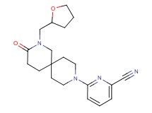 6-[3-oxo-2-(tetrahydro-2-furanylmethyl)-2,9-diazaspiro[5.5]undec-9-yl]-2-pyridinecarbonitrile