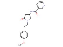 N-{1-[2-(4-methoxyphenyl)ethyl]-5-oxo-3-pyrrolidinyl}nicotinamide