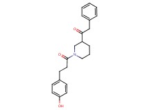 1-{1-[3-(4-hydroxyphenyl)propanoyl]-3-piperidinyl}-2-phenylethanone