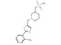 1-{[2-(2-methylphenyl)-1,3-thiazol-5-yl]methyl}-3-[(methylsulfonyl)methyl]piperidine