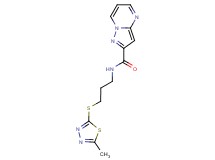 N-{3-[(5-methyl-1,3,4-thiadiazol-2-yl)thio]propyl}pyrazolo[1,5-a]pyrimidine-2-carboxamide