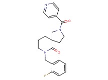 7-(2-fluorobenzyl)-2-isonicotinoyl-2,7-diazaspiro[4.5]decan-6-one
