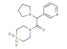 4-[3-pyridinyl(1-pyrrolidinyl)acetyl]thiomorpholine 1,1-dioxide