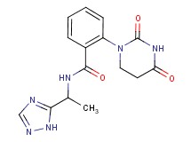 2-(2,4-dioxotetrahydropyrimidin-1(2H)-yl)-N-[1-(1H-1,2,4-triazol-5-yl)ethyl]benzamide