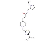 N-[(1-ethyl-2-pyrrolidinyl)methyl]-3-{1-[(4-isopropyl-1,3-thiazol-2-yl)methyl]-4-piperidinyl}propanamide