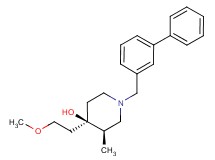 (3R*,4R*)-1-(biphenyl-3-ylmethyl)-4-(2-methoxyethyl)-3-methylpiperidin-4-ol