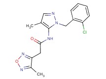 N-[1-(2-chlorobenzyl)-4-methyl-1H-pyrazol-5-yl]-2-(4-methyl-1,2,5-oxadiazol-3-yl)acetamide