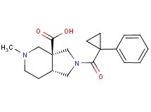 (3aS*,7aR*)-5-methyl-2-[(1-phenylcyclopropyl)carbonyl]octahydro-3aH-pyrrolo[3,4-c]pyridine-3a-carboxylic acid