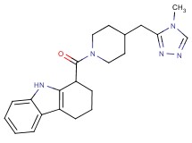 1-({4-[(4-methyl-4H-1,2,4-triazol-3-yl)methyl]piperidin-1-yl}carbonyl)-2,3,4,9-tetrahydro-1H-carbazole