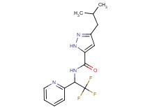 3-isobutyl-N-(2,2,2-trifluoro-1-pyridin-2-ylethyl)-1H-pyrazole-5-carboxamide