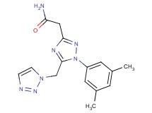 2-[1-(3,5-dimethylphenyl)-5-(1H-1,2,3-triazol-1-ylmethyl)-1H-1,2,4-triazol-3-yl]acetamide