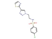 4-chloro-N-{2-[4-(1,3-thiazol-2-yl)-1H-1,2,3-triazol-1-yl]ethyl}benzenesulfonamide