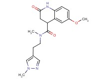 6-methoxy-N-methyl-N-[2-(1-methyl-1H-pyrazol-4-yl)ethyl]-2-oxo-1,2,3,4-tetrahydro-4-quinolinecarboxamide