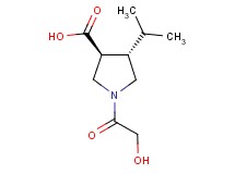 (3S*,4S*)-1-glycoloyl-4-isopropyl-3-pyrrolidinecarboxylic acid