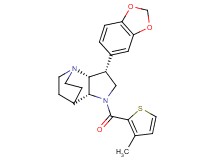 (3R*,3aR*,7aR*)-3-(1,3-benzodioxol-5-yl)-1-[(3-methyl-2-thienyl)carbonyl]octahydro-4,7-ethanopyrrolo[3,2-b]pyridine