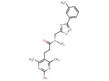 3-(2-hydroxy-4,6-dimethylpyrimidin-5-yl)-N-methyl-N-{[3-(3-methylphenyl)-1,2,4-oxadiazol-5-yl]methyl}propanamide