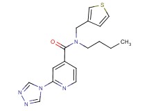 N-butyl-N-(3-thienylmethyl)-2-(4H-1,2,4-triazol-4-yl)isonicotinamide
