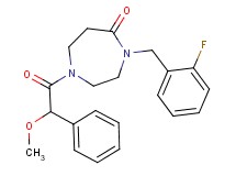 4-(2-fluorobenzyl)-1-[methoxy(phenyl)acetyl]-1,4-diazepan-5-one