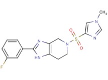 2-(3-fluorophenyl)-5-[(1-methyl-1H-imidazol-4-yl)sulfonyl]-4,5,6,7-tetrahydro-1H-imidazo[4,5-c]pyridine