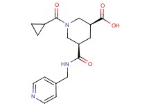 (3S*,5R*)-1-(cyclopropylcarbonyl)-5-{[(4-pyridinylmethyl)amino]carbonyl}-3-piperidinecarboxylic acid