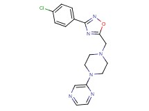 2-(4-{[3-(4-chlorophenyl)-1,2,4-oxadiazol-5-yl]methyl}-1-piperazinyl)pyrazine