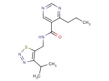 N-[(4-isopropyl-1,2,3-thiadiazol-5-yl)methyl]-4-propylpyrimidine-5-carboxamide
