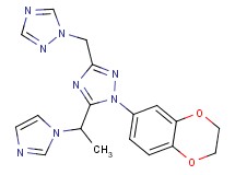 1-(2,3-dihydro-1,4-benzodioxin-6-yl)-5-[1-(1H-imidazol-1-yl)ethyl]-3-(1H-1,2,4-triazol-1-ylmethyl)-1H-1,2,4-triazole