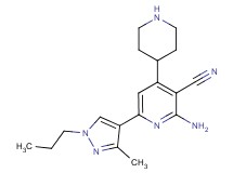 2-amino-6-(3-methyl-1-propyl-1H-pyrazol-4-yl)-4-piperidin-4-ylnicotinonitrile