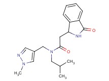 N-isobutyl-N-[(1-methyl-1H-pyrazol-4-yl)methyl]-2-(3-oxo-2,3-dihydro-1H-isoindol-1-yl)acetamide
