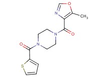 1-[(5-methyl-1,3-oxazol-4-yl)carbonyl]-4-(2-thienylcarbonyl)piperazine