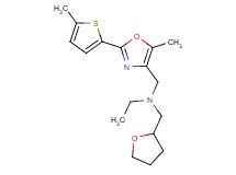 N-{[5-methyl-2-(5-methyl-2-thienyl)-1,3-oxazol-4-yl]methyl}-N-(tetrahydro-2-furanylmethyl)ethanamine