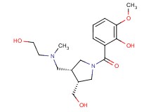 2-{[(3R*,4R*)-3-{[(2-hydroxyethyl)(methyl)amino]methyl}-4-(hydroxymethyl)pyrrolidin-1-yl]carbonyl}-6-methoxyphenol