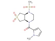 (4aS*,7aR*)-1-[(1-methyl-1H-pyrrol-2-yl)carbonyl]-4-(methylsulfonyl)octahydrothieno[3,4-b]pyrazine 6,6-dioxide