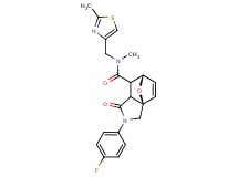 (3aR*,6S*)-2-(4-fluorophenyl)-N-methyl-N-[(2-methyl-1,3-thiazol-4-yl)methyl]-1-oxo-1,2,3,6,7,7a-hexahydro-3a,6-epoxyisoindole-7-carboxamide