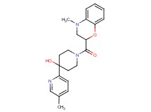 1-[(4-methyl-3,4-dihydro-2H-1,4-benzoxazin-2-yl)carbonyl]-4-(5-methylpyridin-2-yl)piperidin-4-ol