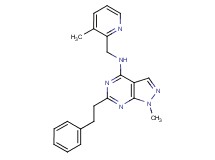 1-methyl-N-[(3-methyl-2-pyridinyl)methyl]-6-(2-phenylethyl)-1H-pyrazolo[3,4-d]pyrimidin-4-amine