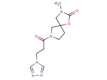 3-methyl-7-[3-(4H-1,2,4-triazol-4-yl)propanoyl]-1-oxa-3,7-diazaspiro[4.4]nonan-2-one