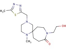 9-(2-hydroxyethyl)-1-methyl-4-[(5-methyl-1,3,4-thiadiazol-2-yl)methyl]-1,4,9-triazaspiro[5.6]dodecan-10-one